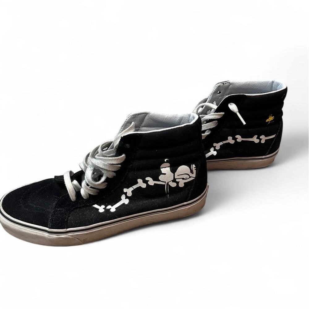 Black vans x snoopy high